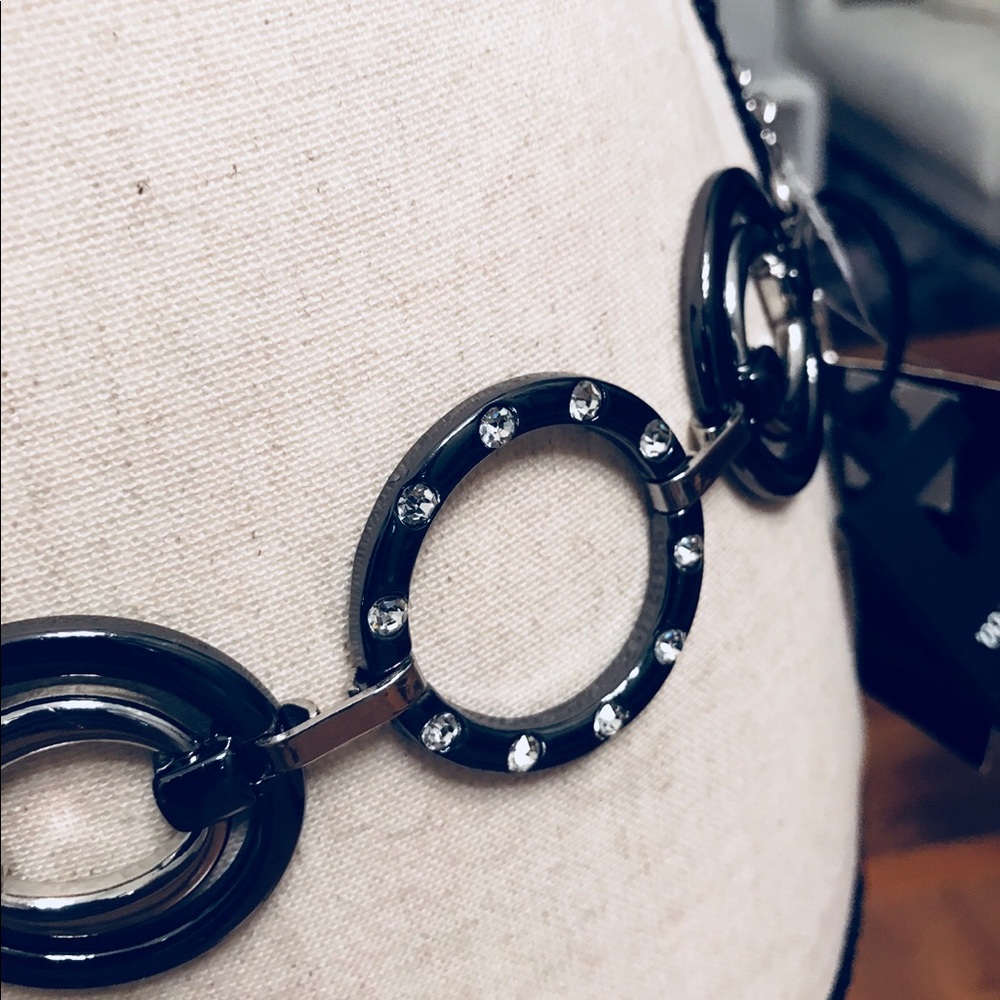 Style Co Women Silver Gray Chain Ring Belt - Picture 4 of 7